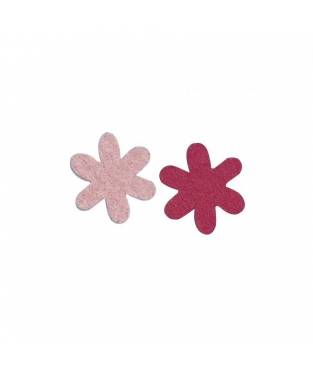 Astro di feltro 2 colori Rosa/Rosso, 3 cm, 12 pz