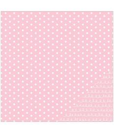 Cartoncino double face, rosa chiaro a pois 30 x 30 cm