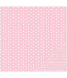 Cartoncino double face, rosa chiaro a pois 30 x 30 cm