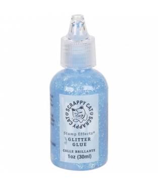 Colla glitterata blu chiaro 30 ml Scrappy Cat