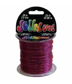 Cordoncino di plastica Jelly Cord colore rosso 22 mt