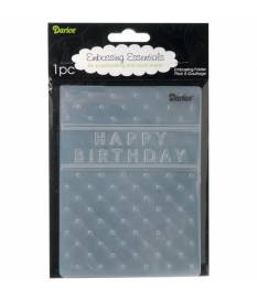 Embossing folder happy bithday 10x12 cm