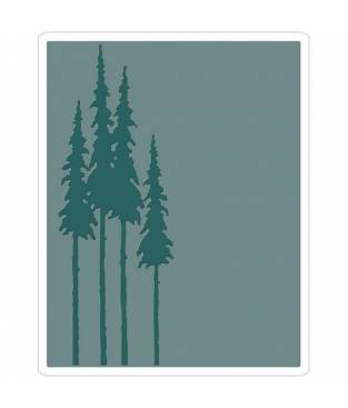 Embossing Folder Sizzix Texture fades, Tall Pines