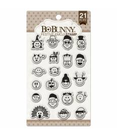 Essential Stamps by BoBunny, Festive Emoji