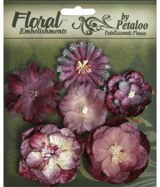 Abbellimenti floreali miscelati fioriture 6/Pkg-Lilla/Viola
