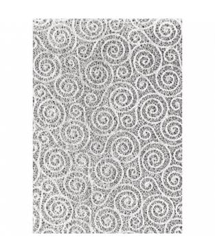 Foglio di carta Pizzo Bianca motivo filigranato a spirale, 48,5x66,7 cm