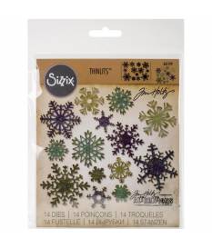 14 fustelle Sizzix Snowflakes