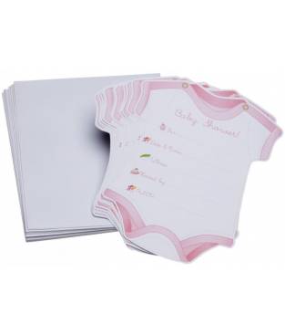 Inviti Girl Baby Shower con busta, 12 pz