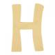 Lettera H in legno, 6 cm di diametro