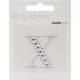 Lettera X in strass autoadesiva colore argento