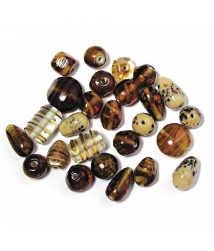Perle di vetro per bigiotteria topazio 6-18 mm