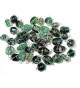 Perle in vetro Smeraldo con filo in argento, da 12 a 25 mm