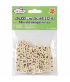 Perline in legno, Alphabet 70 pz