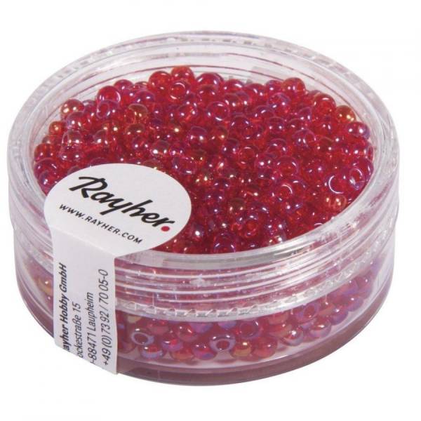 145pcs 6 mm rosso e perle di vetro Crackle Trasparente 