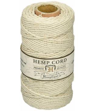 Rocchetto Corda di Canapa 62,5m 100g Hemptique - Colore Naturale