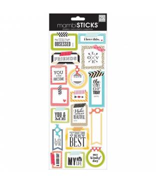 Sayings Stickers Washi Tape Shapes, Me & My Big Ideas