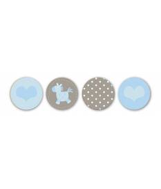 Scatola da 500 etichette adesive Baby Blue