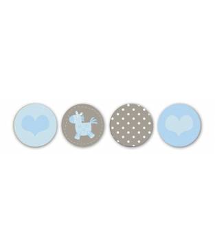 Scatola da 500 etichette adesive Baby Blue