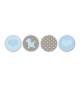 Scatola da 500 etichette adesive Baby Blue