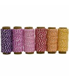 Set Spolette Mini in Cotone a 2 Fili Hemptique 19,8m - Colori Primaverili
