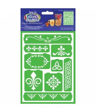 Stencil Gloss Enamels Americana, Fleur de lis