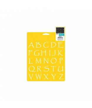 Stencil Papyrus alfabeto giallo