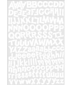 Stickers adesivi Alphabet, Funky White