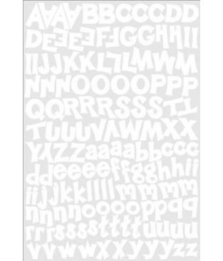 Stickers adesivi Alphabet, Funky White