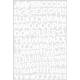 Stickers adesivi Alhabet, Funky White