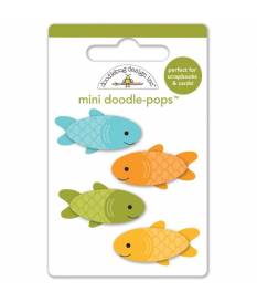 Stickers Happy Camper Mini Fishies 3D, Doodlebug Doodle-Pops 7x9 cm
