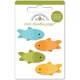 Stickers Happy Camper Mini Fishies 3D, Doodlebug Doodle-Pops 7x9 cm