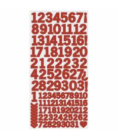 Number Stickers 6"X12"-Red