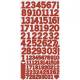 Number Stickers 6"X12"-Red