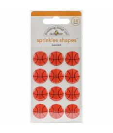 Stickers Sprinkles Shapes in smalto lucido, Slam Dunk Basketballs, Doodlebug