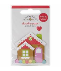 Stickers Sugarplums Candy Cottage 3D, Doodlebug Doodle-Pops 6x9 cm
