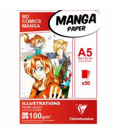 Clairefontaine Manga blocco illustrazioni A5 50 fogli